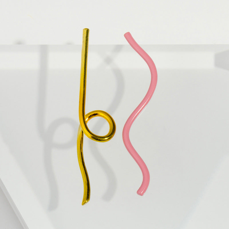 Pendientes De Aleación De Geometría Pintada al por mayor